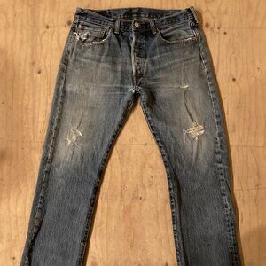 Vintage 501 Levi's Jeans-Natural Vintage Dis-stress and Wear